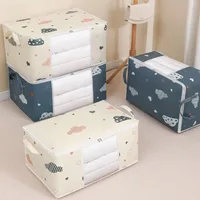 Large Capacity Clothes Storage Bag Organizer With Reinforced Handle Suitable Sorting Bags Dust-proof  Student Luggage Bag 2