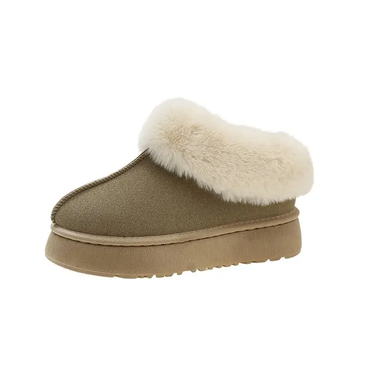 Snow boots women's new winter muffin thick sole bread shoes with plush and thickened casual warm cotton shoes