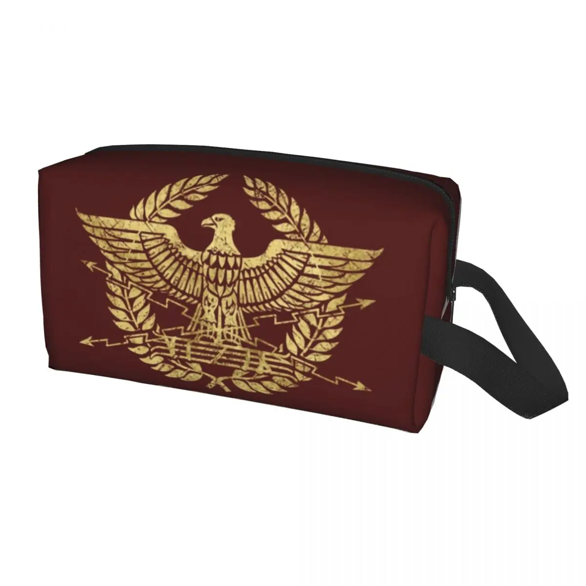 

Roman Empire Eagle Emblem Travel Cosmetic Bag for Women Italy Italian Pride Makeup Toiletry Organizer Ladies Storage Dopp Kit