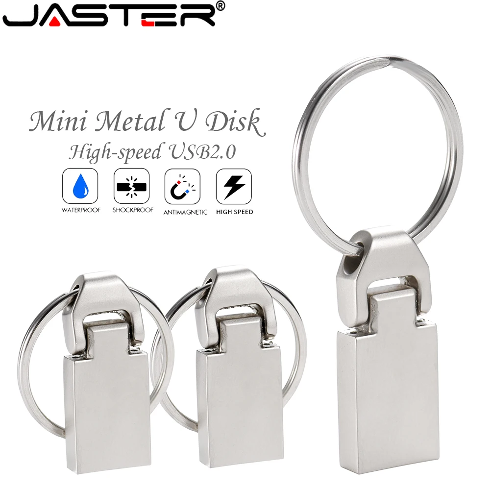 Jaster Usb 2.0 Mini Metallo Creativo Argento Pendrive Memoria Usb Chiavetta Usb 4Gb 8Gb 16Gb 32Gb 64Gb Logo Personalizzabile Regalo