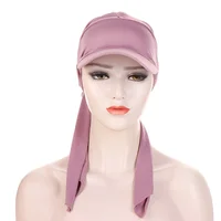 Turban Hat Scarf Cap Baseball Cap Headscarf Sun Hats Outdoor Classic Brim Women Soft Sunshade Fashion 4
