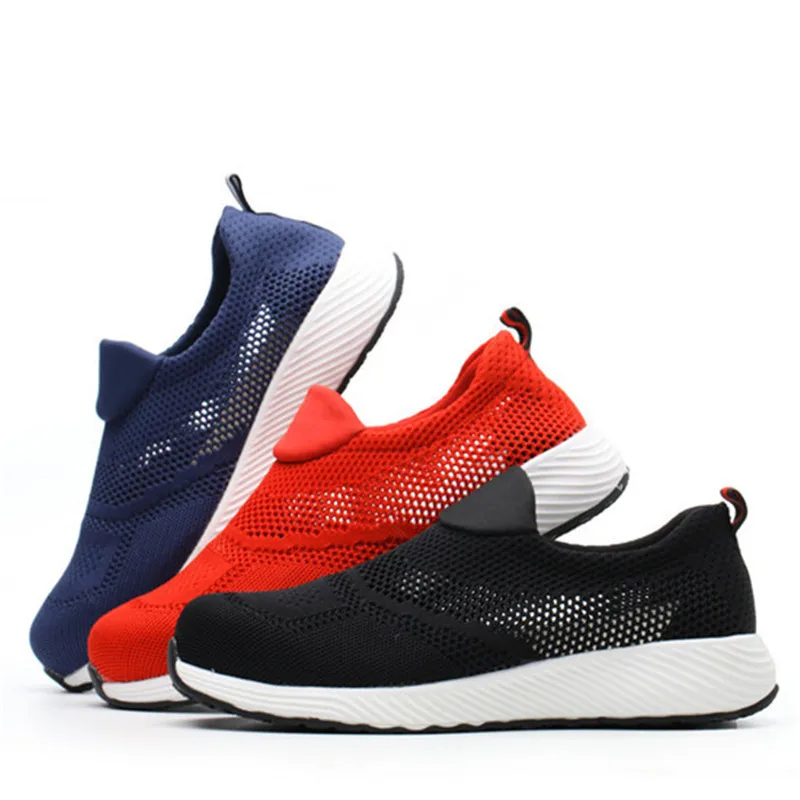 New 2022 Summer Breathable Men Casual Shoes Steel Toe Cap Indestructible Safety Working Shoes Outdoor Men Footwear