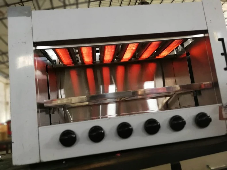 Infrared Gas Grill GT 14 Commercial Seafood Barbecue Four Burner Surface Fire Roaster Outdoor Cooking Equipment