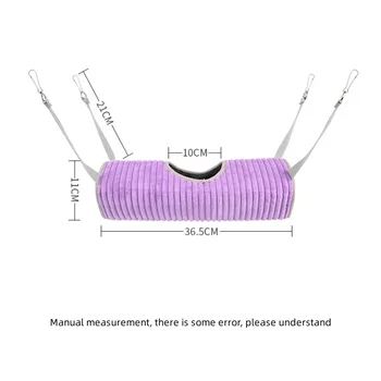 Hamster Cage Hammock Ferret Hide Tunnel Warm Rat Small Animals Play Tube Swing Sleeping Hanging Bed Nest Hideaway Toy 2