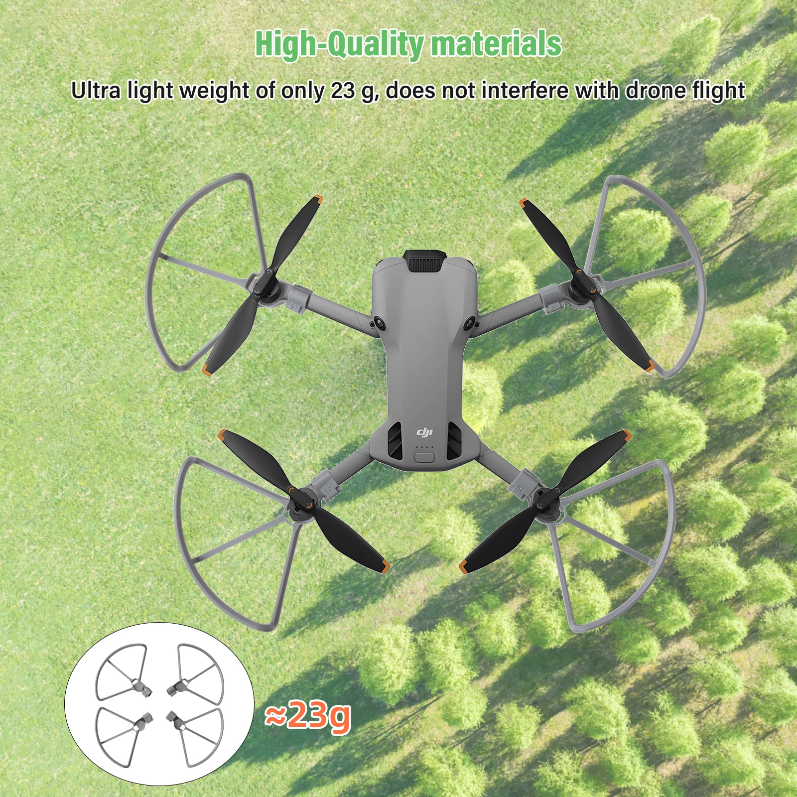 DJI Mini 5 Pro용 프로펠러 가드 경량 PC+ABS 보호용 프로펠러 링 빠른 설치 충돌 방지 안전 프레임 4PCS
