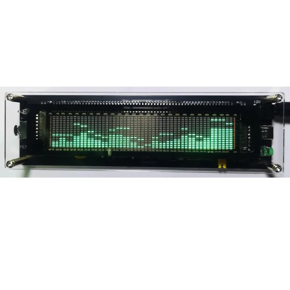 Audio Spectrum Analyzer Board Meter VU Meter Screen Display 32Hz-20KHz AK2515 Acrylic Spectrum VFD Sound Level 2
