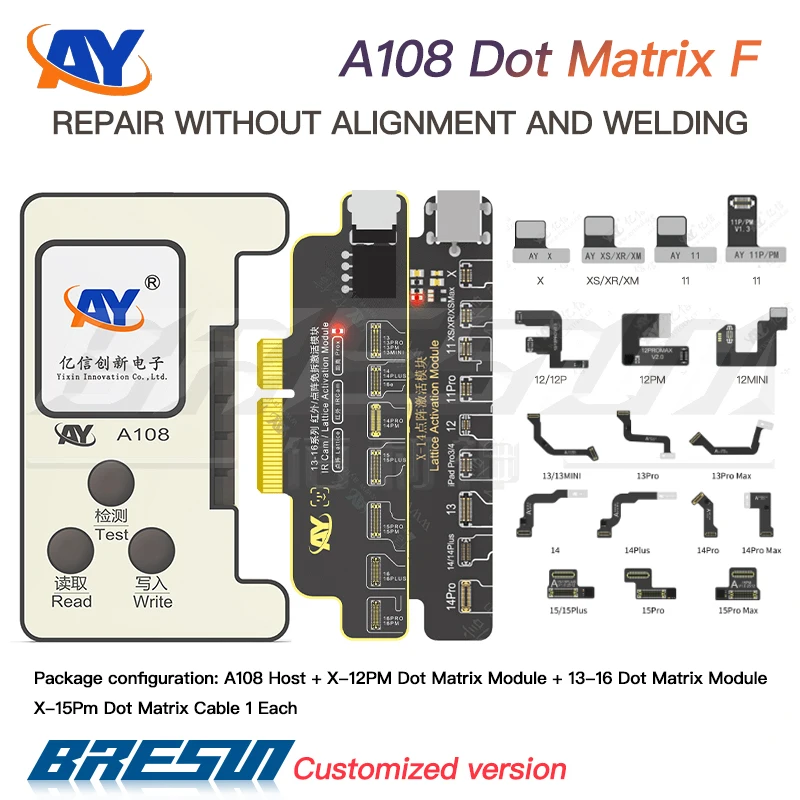 AY A108 Dot Matrix Repair Cable iPhone X/XR/XS/11/12/13/14 15 Pro Max Mini Dot Projector Read Write Matrix Face ID Repair dot matrix repair cable