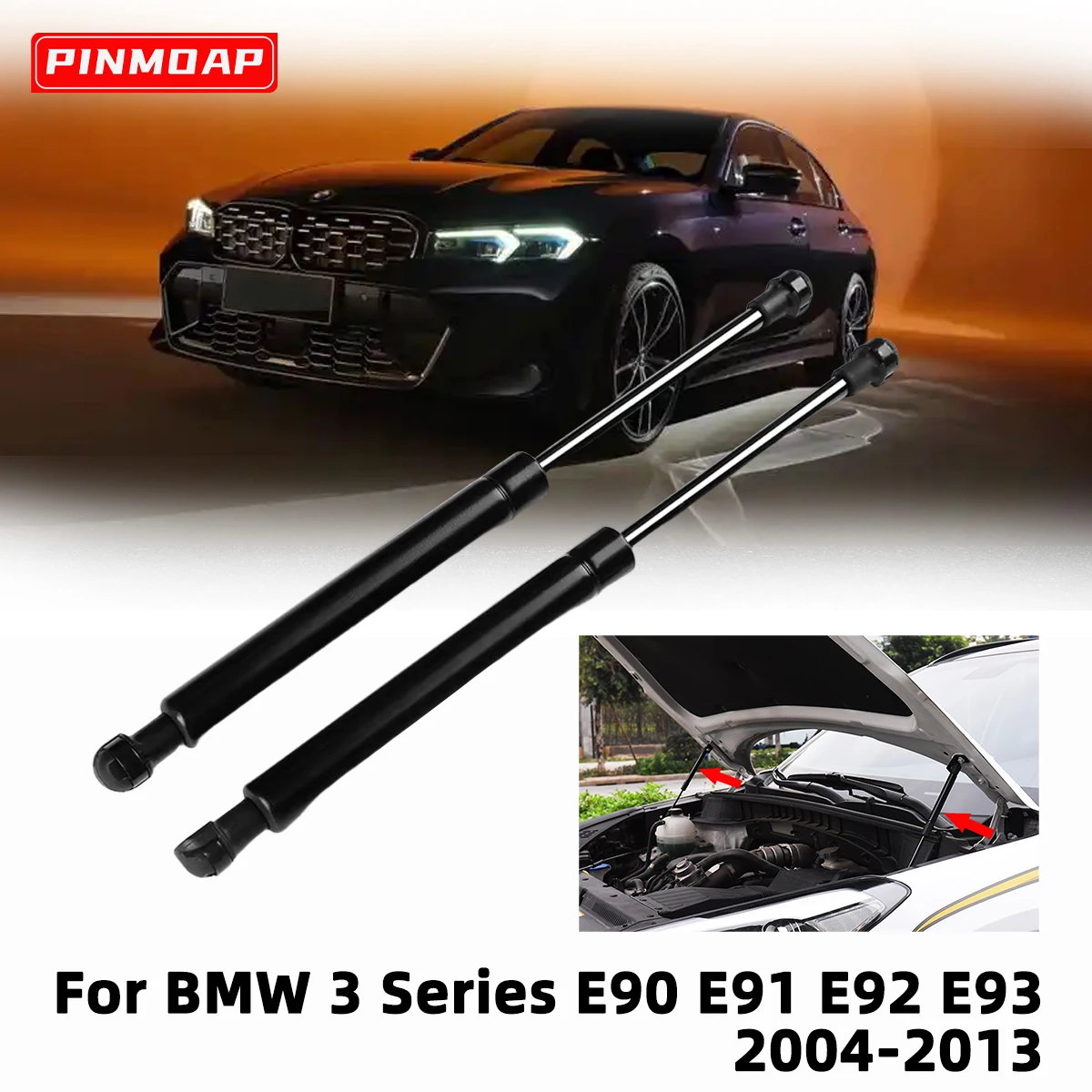 Front Bonnet Gas Struts Supports BMW 3 Series E90 E91 E92 E93 2004-2013 OE 51237060550 Car Hoods Pressure Rod