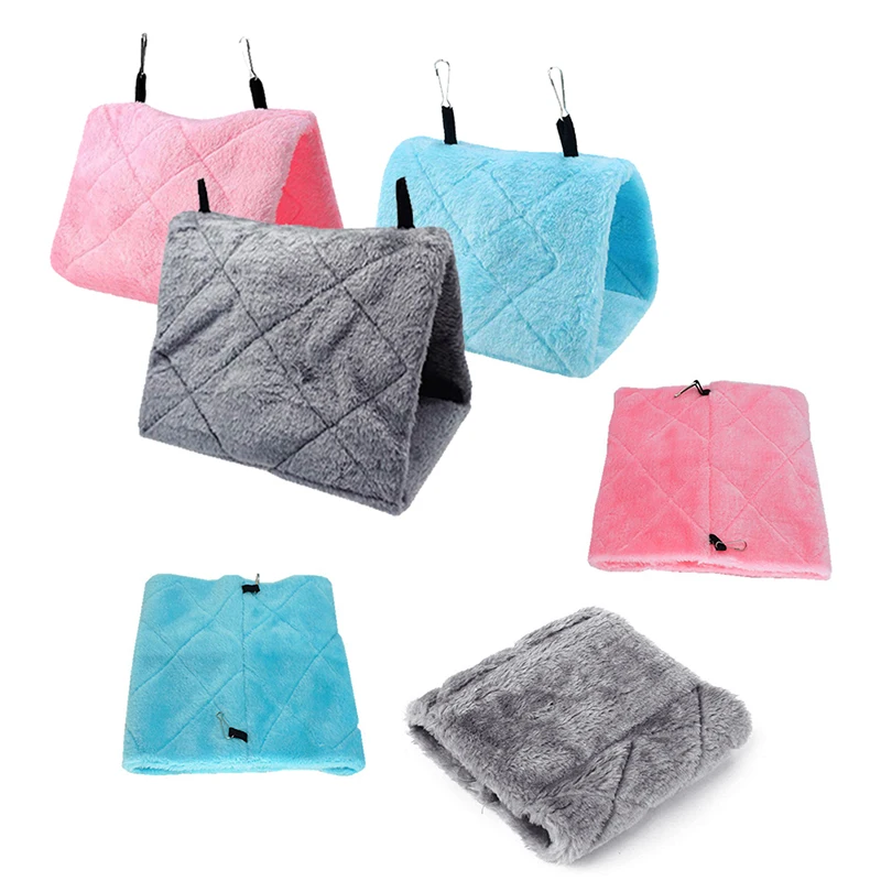 Pet Bird House Nest Sleeping Hatching Accessories Parrot Tent Warm Plush Hammock Hanging Cave Parakeet Hut Tent Bed