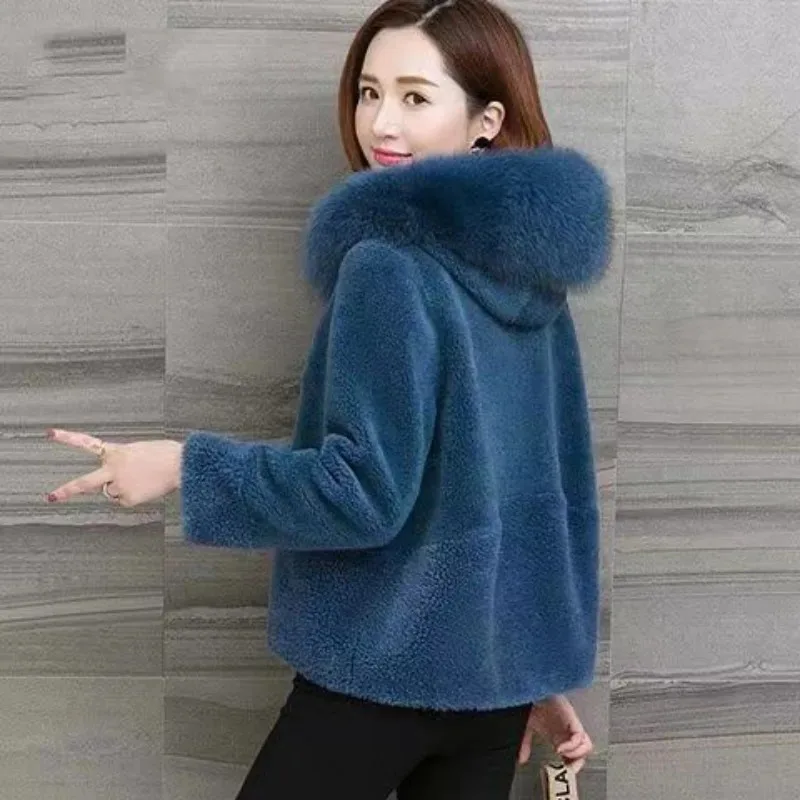 Women Faux Fur Coat Imitation Fox Plush Jacket 2024 Winter Fashion Casual Jacket Women Short Women's Clothing Winter Coat