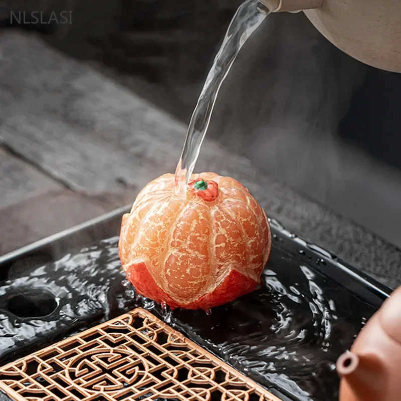 Fruit Model Color-changing Tea Pet Creative Resin Tea Table Decoration Cute Flower Pot Ornaments Ceremony Supplies