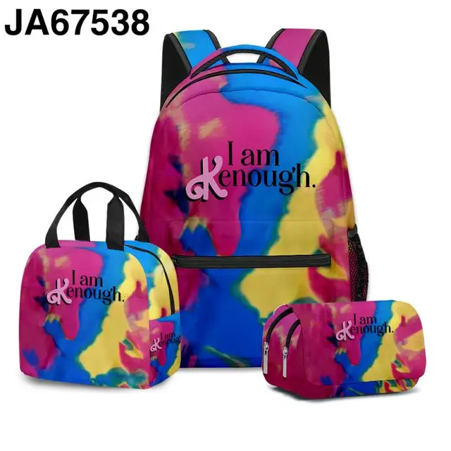 Miniso-mochila Barbie PCV para niñas, bolsa de viaje escolar de alta  capacidad, color negro y rosa, Y2k, 2023 - AliExpress