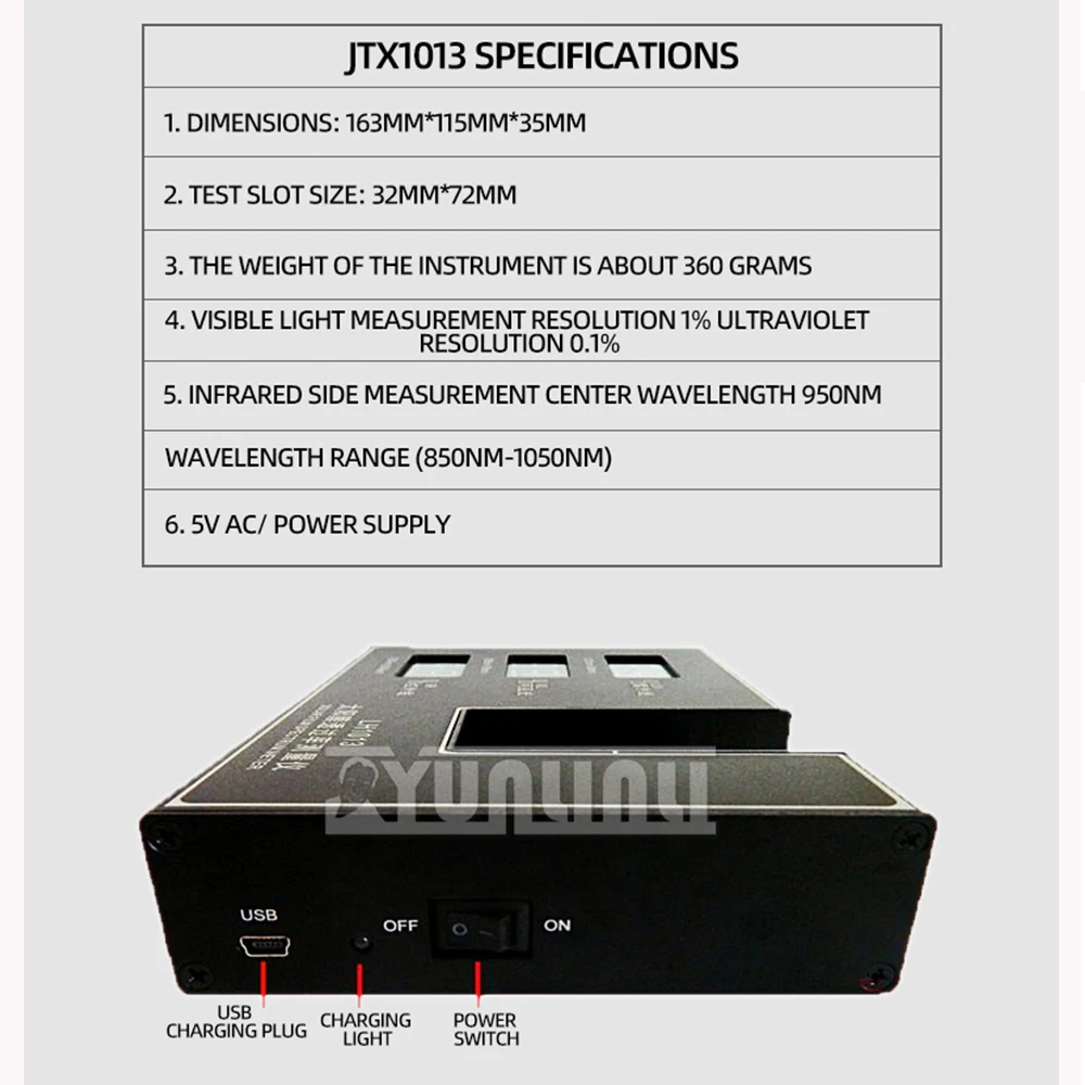850nm-1050nm Solar Film Transmission Meter Window Tint Meter VLT UV IR Rejection Tester 2025 NEW