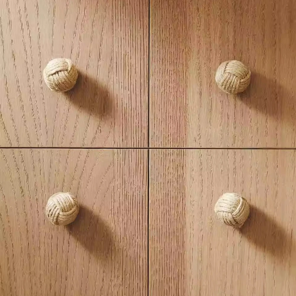 Hemp Cabinet Pulls Reference: Hemp Rope Drawer Knobs Round Handmade Cabinets Dresser Handles Kitchen