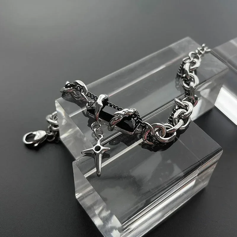 アクセサリー Dressedundressed black chain bracelet S41cda237ce5a4d829e424ca32bb34