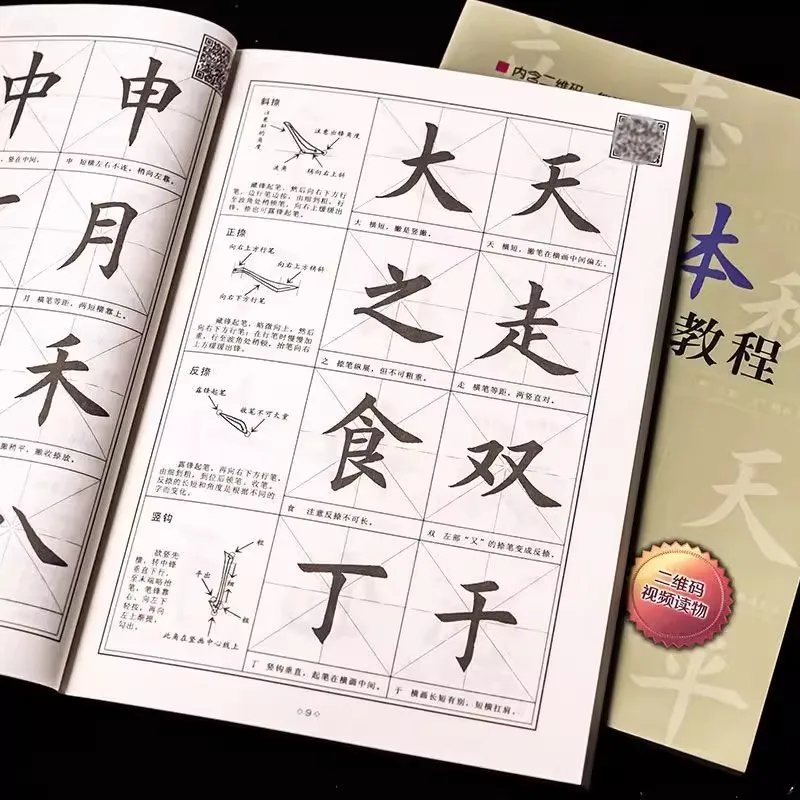 Ouyang Xun Regular Script Tutorial Pinsel Kalligraphie Erste Schritte Fähigkeiten Copybook Grundstriche Radical Detaillierte Erklärung – Detail 3