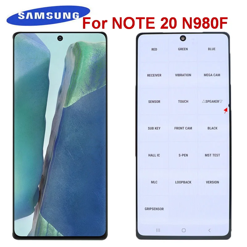 100% Оригинальный дисплей 6 7 ''для Samsung Galaxy Note20 N980 N980F Note 20 N981 тонкий AMOLED