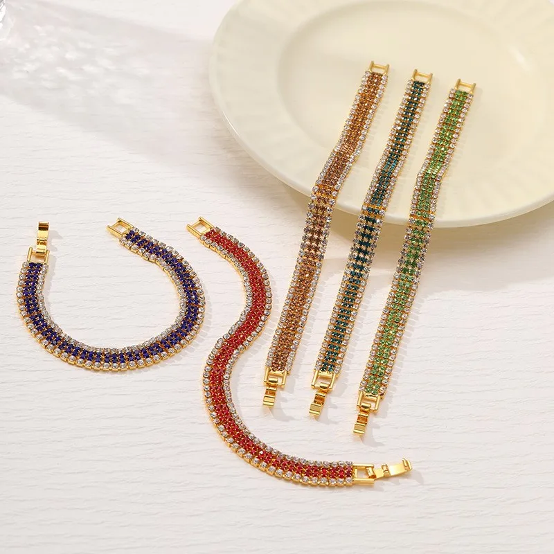 Classic All-match Zircon Beaded Bracelet for Women Trendy Luxury Niche Design Hand Bracelets Party Jewelry Gifts