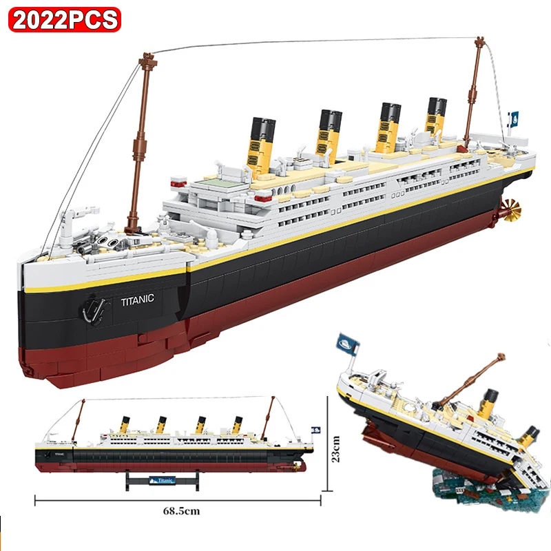 Ensemble de construction Titanic 2288 pièces, grand modèle de