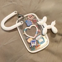 Kpop Photocard Holder Photo Display Holder With Love Keychain Idol Picture Protector Sleeves Credit ID Cards Protective Case 1