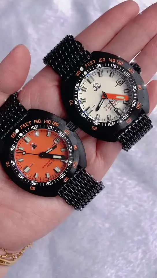 Tactical Frog PVD SUB 300T Men Original Gifts NH35 Watch Automatic