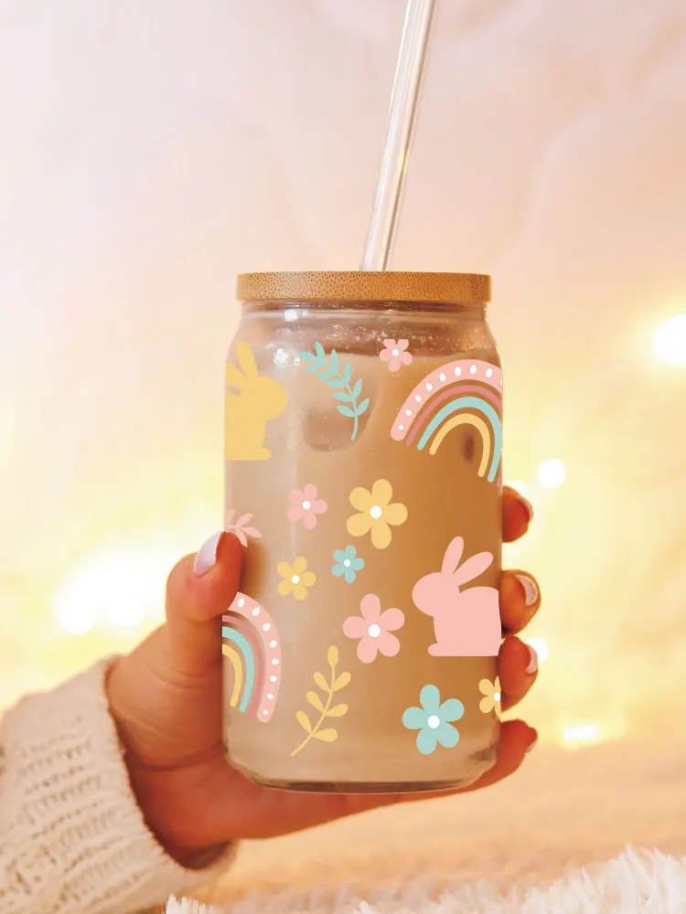 UV DTF Transfer Sticker Easter For The 16oz Libbey Glasses Wraps Bottles Cup Can DIY Waterproof Decals D28638 Dtf Transfer Sticker