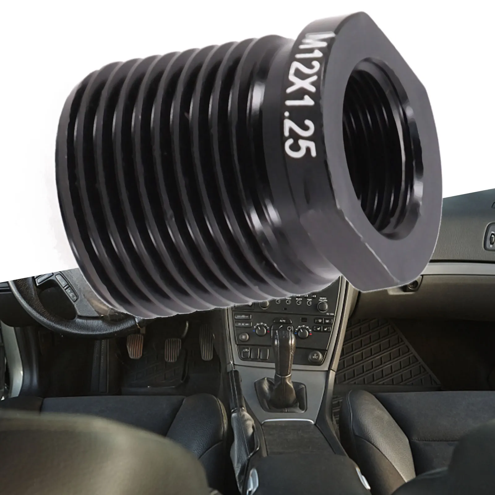 

Aluminum Alloy Car Shift Knob Adapter With Thread Inside For Universal Shifter Knob M8/M10/M12/M14 Auto Parts