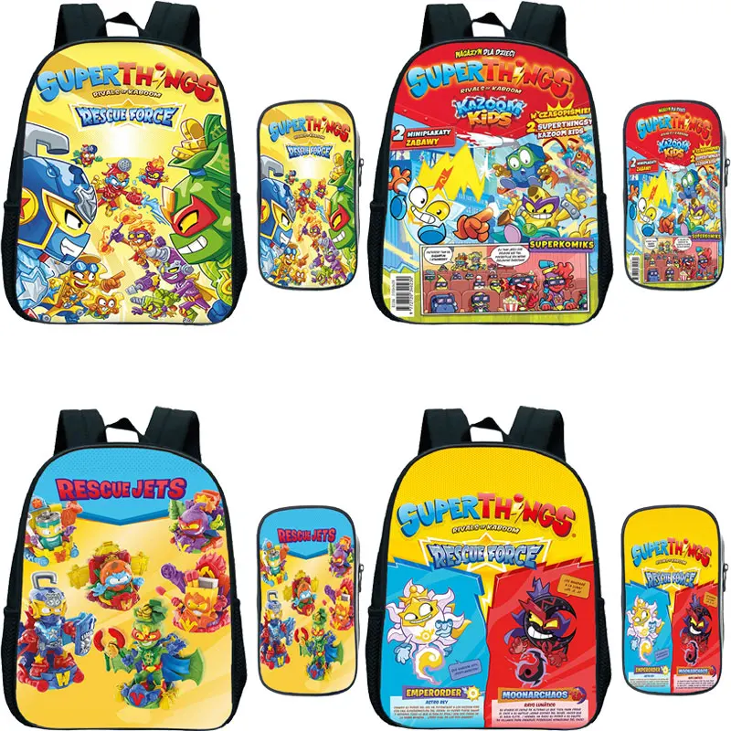 

Superthings, рюкзак спасательной силы, сумка для ручек, Детский рюкзак для книг для детского сада, серия Superzings 10, школьный рюкзак, подарки для детей