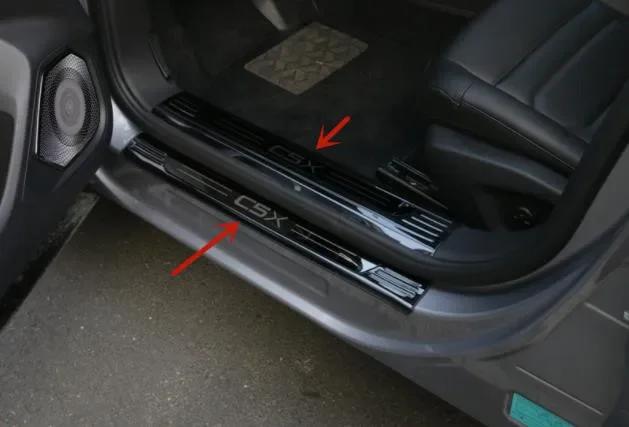 For Citroen C5 X-stainless steel car threshold guard plate trunk threshold guard plate anti-scratch car accessories