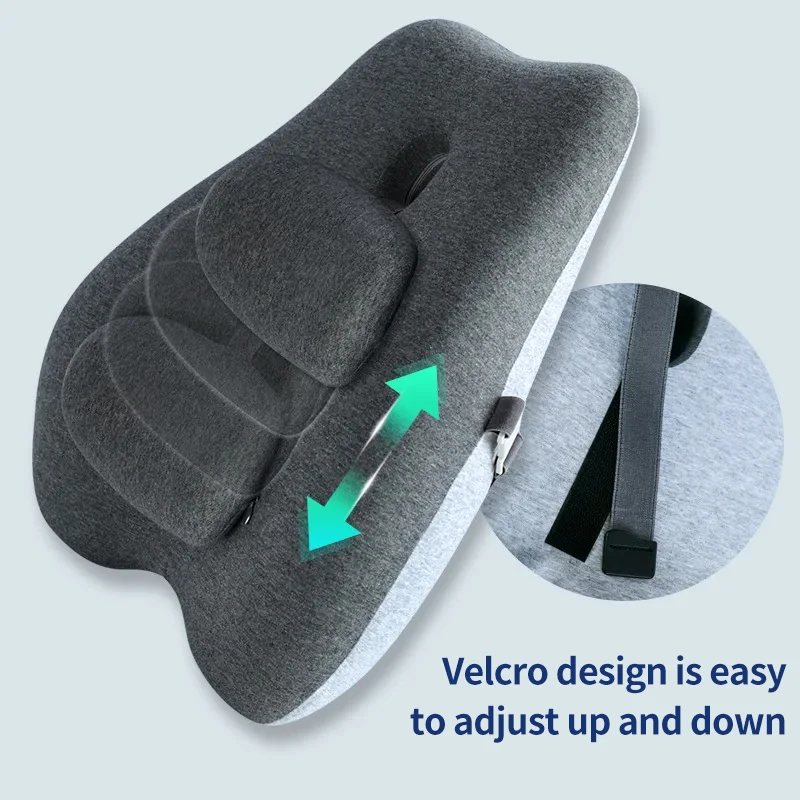 Car Seat Office Chair Massage Back Lumbar Support Memory Cotton Ventilate Cushion Pad Back Lumbar Cushion for Car Driver