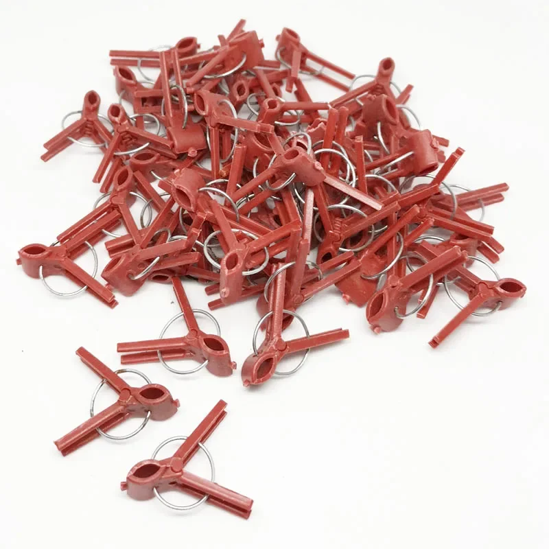 Plant Grafting Clip 50Pcs Plastic Gardening Tool for Cucumber Eggplant Watermelon Round Mouth Flat Mouth Anti-fall Clamp