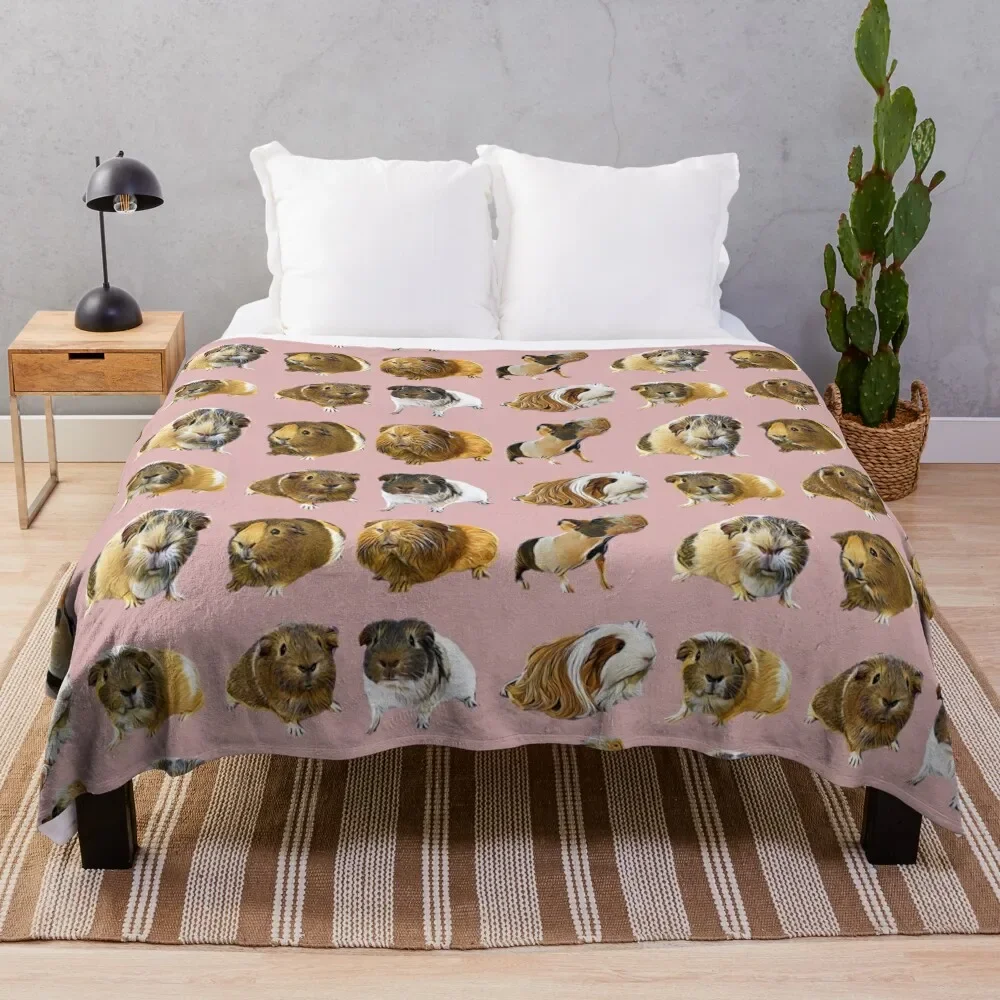 

Pink Guinea Pig Variety Throw Blanket Stuffeds Decoratives Kid'S Blankets