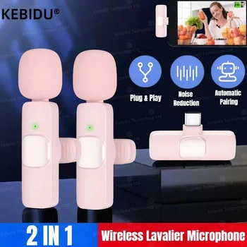 Microfono lavalier wireless per la riduzione del rumore del telefono cellulare Registrazione audio video portatile di interviste dal vivo per microfono Android di tipo C