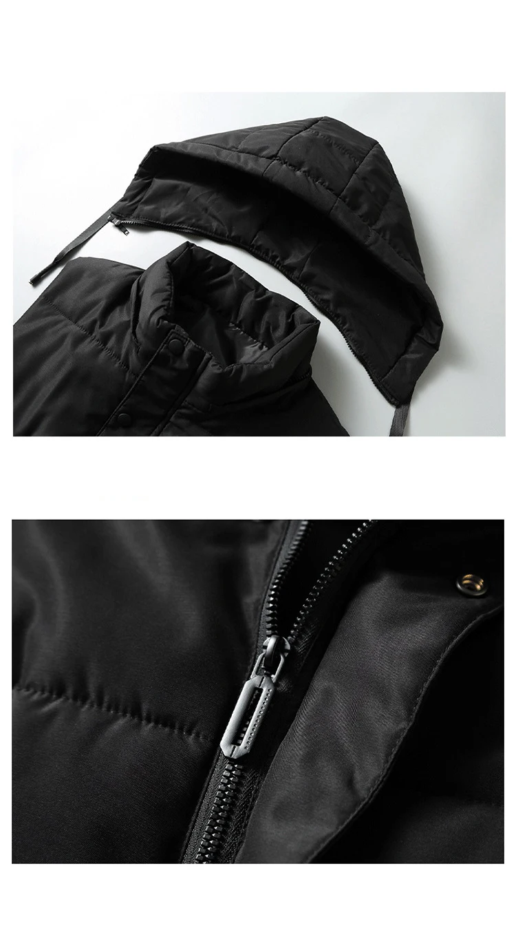 Plus Size 10XL 11XL Men\'s Vest Jacket Winter Waterproof Warm Sleeveless Men Jacket Fashion Hooded Casual Vest Thicken Waistcoat