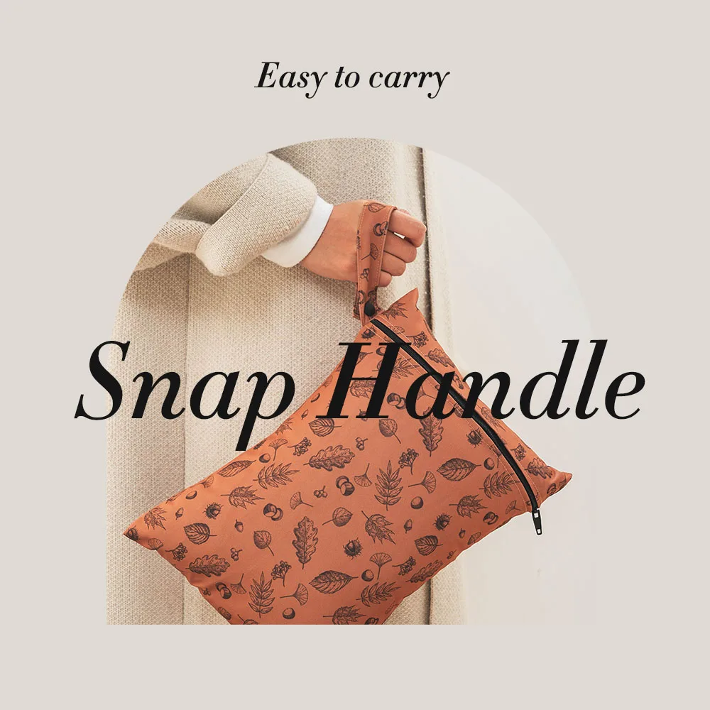 Elinfanta 방수 엄마 워시 백,  기저귀 가방, 휴대용 습식 및 건식 가방, 26x36cm, 3 개