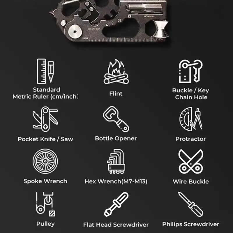 32mm Black Mini Pocket Tool Knife Multifunctional Outdoor  Folding Army Knives military survival knife 30 In 1  Basic Functions