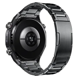 Premium 22MM Titanium Sport Bracelet with Quick Release Button - Men's Style Band - Huawei Watch 5 46mm (Black)