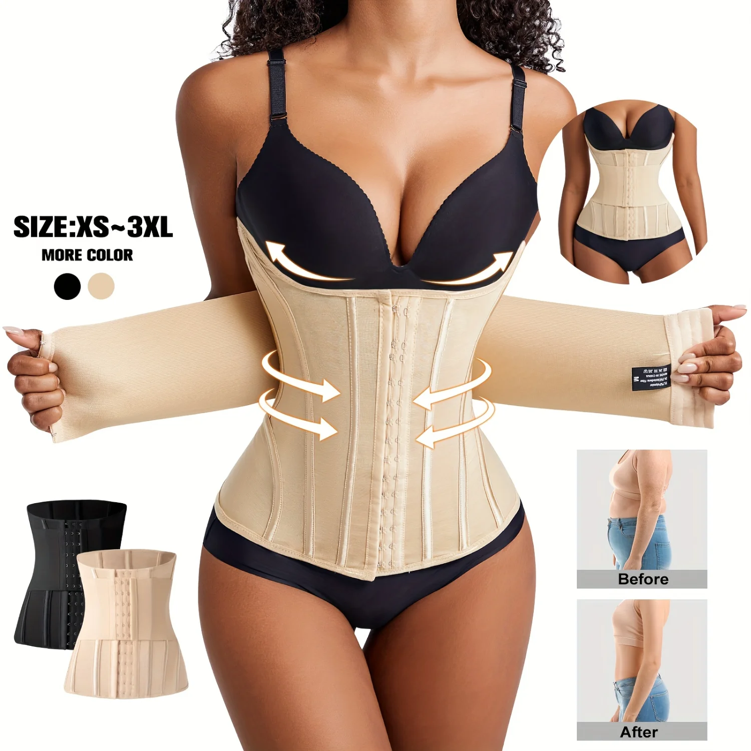 Breathable Waist Trainer Trimmer Belt for Women-Tummy Control Compression Wrap Cincher