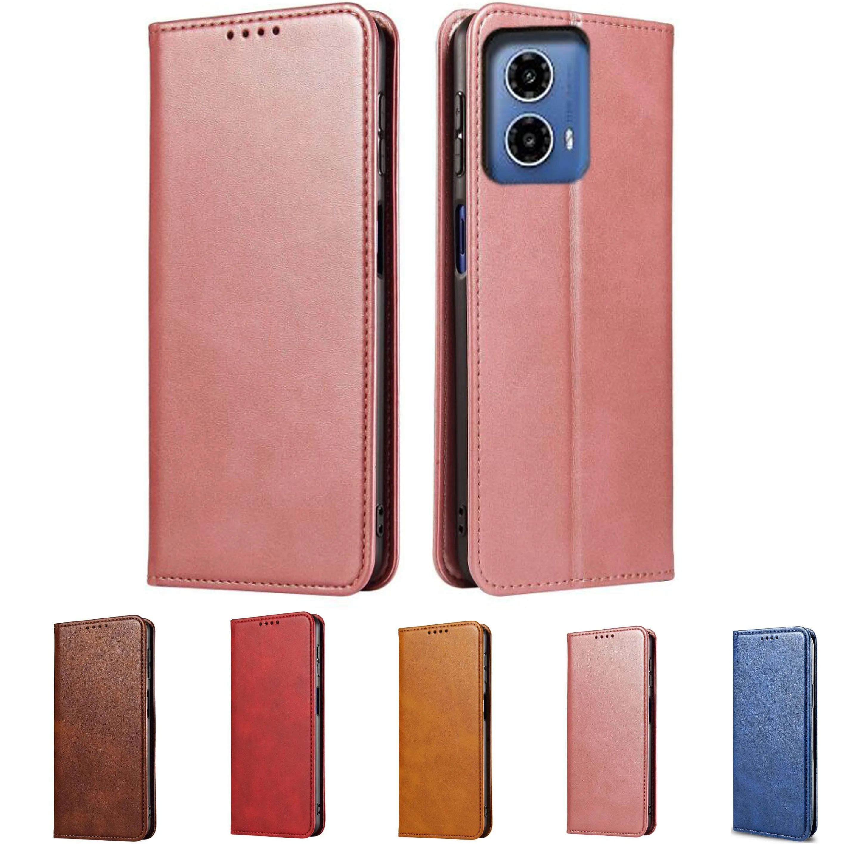 Silicone Leather Flip Wallet Phone Case Cover - Premium Design