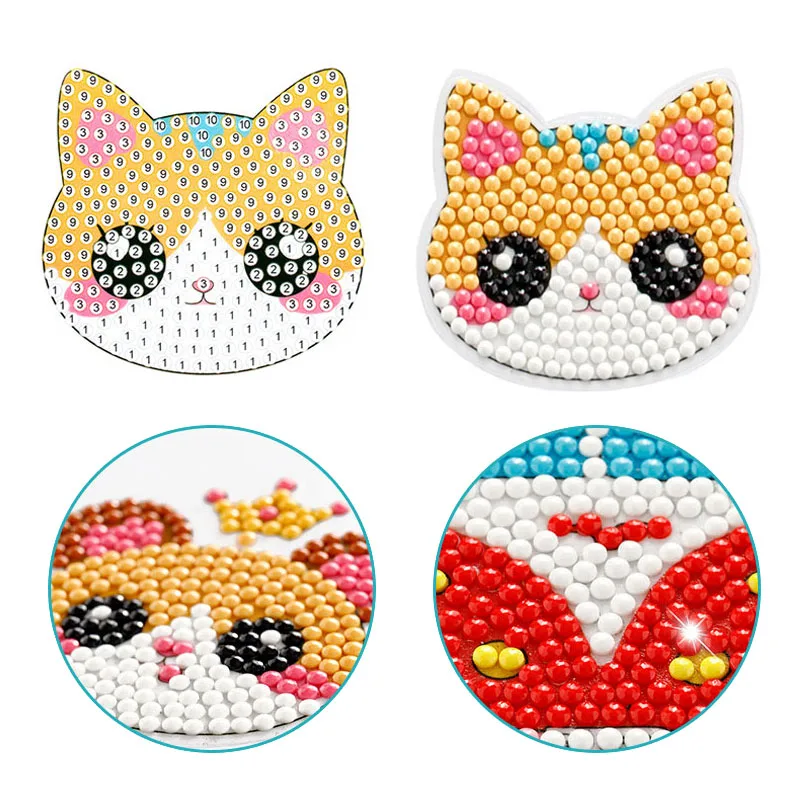 Kids DIY Diamond Painting Handmade Material Pack Cartoon Anime Stickers Decorations Educational Toys Paint by Number Gifts