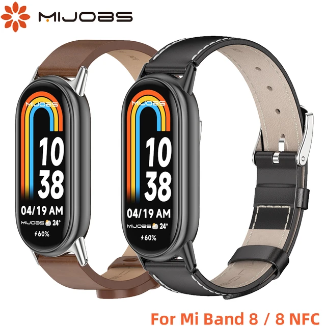 Mi Band 8 Correa para Xiaomi Smart Band 8 Pulsera NFC Versión Correas de  reloj de acero inoxidable Miband 8 Correas de metal - AliExpress