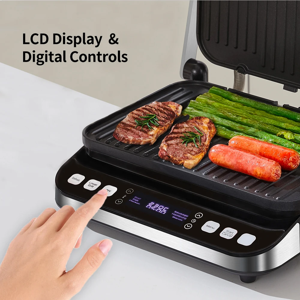 2000W BBQ Grill Household Kitchen Appliances Barbecue Electric Grill Sandwich Press Contact Grill/Panini/Sandwich Maker BioloMix