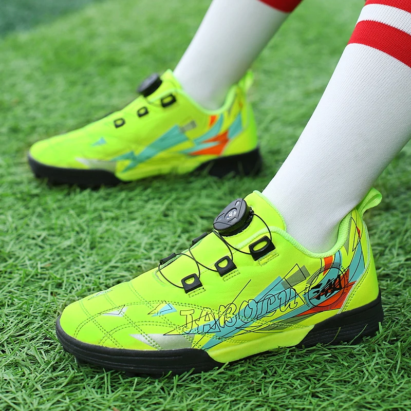 2022 New Men Soccer Shoes Adult Kids High Ankle Football Boots Cleats