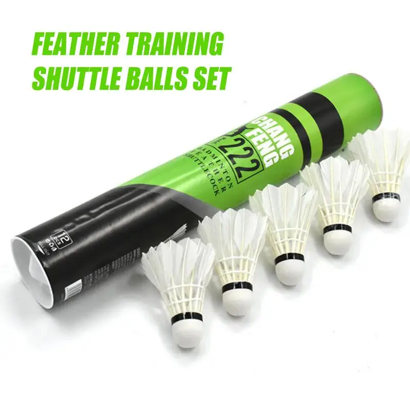 12PCS Badminton Shuttlecock duck Feather Badminton Shuttlecock Training Sports High Speed Ball