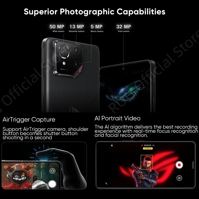World Premiere ASUS ROG Phone 9 5G Smartphone Snapdragon 8 Elite 6.78‘’ 185Hz AMOLED Display ROG 9 Pro 5800mAh NFC Mobile Phone 6