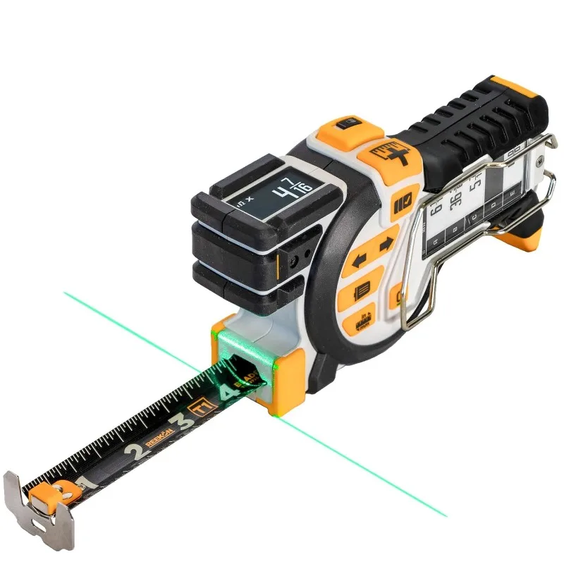 

T1 Tomahawk Digital Tape Measure - Professional Accurate Measuring Tool, Green Laser, E-Paper Measuring List