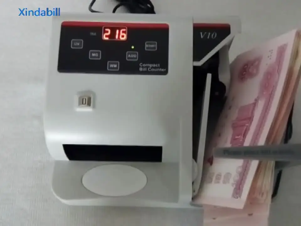 Удобный счетчик заметок детектор поддельных V10 портативная машина для подсчета