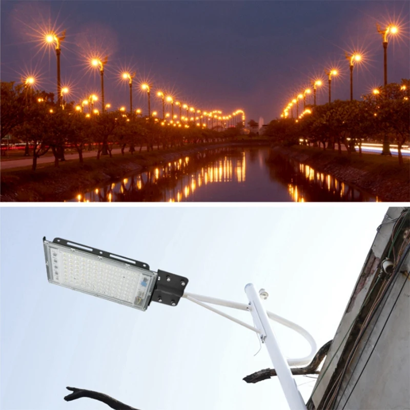 LED 가로등 야외 투광 조명 스포트라이트, IP65 방수 벽 조명, 정원 도로 거리, AC 220V-240V, 100W