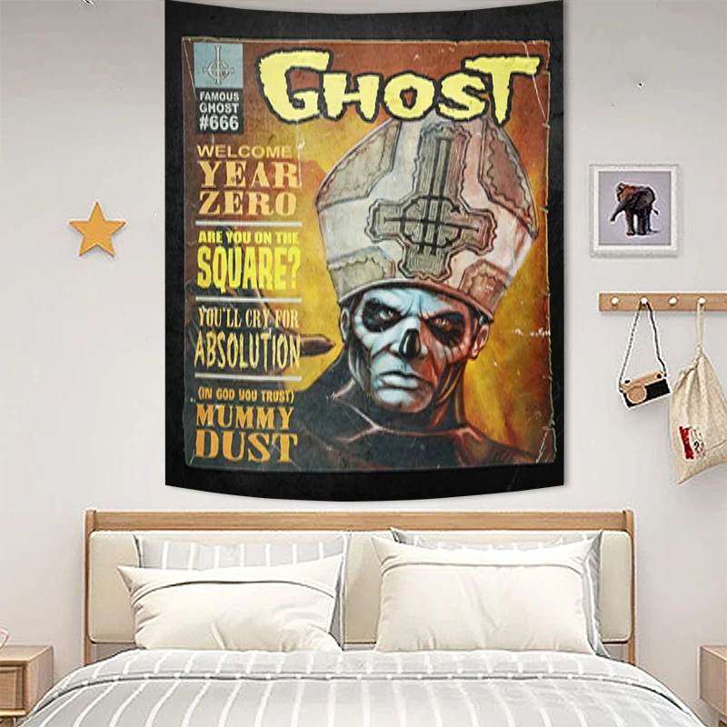 TapestryAesthetictheGhostsBandRoomDecorationPanoramicWallPaper