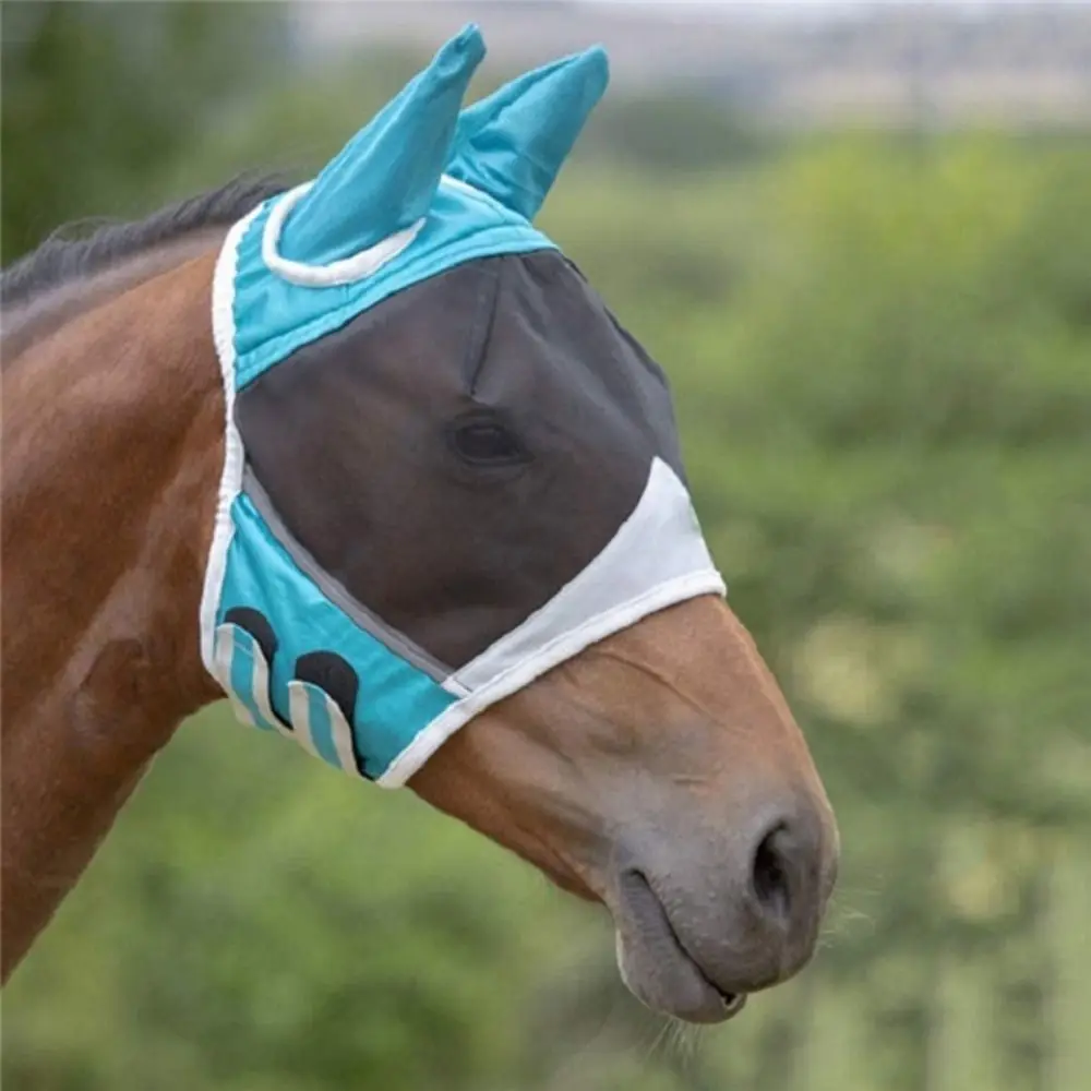 

1 PCS Adjustable Horse Face Cover Anti-Mosquito Horse Face Protection With Tape Breathable Horse Mask